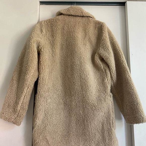 Women's Tan Sherpa Coat - Picture 2 of 4
